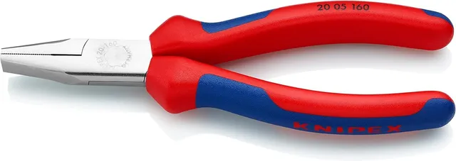 knipex-flachzange-20-05-160-verchromt-160-mm-mit-comfort-griffen image 1