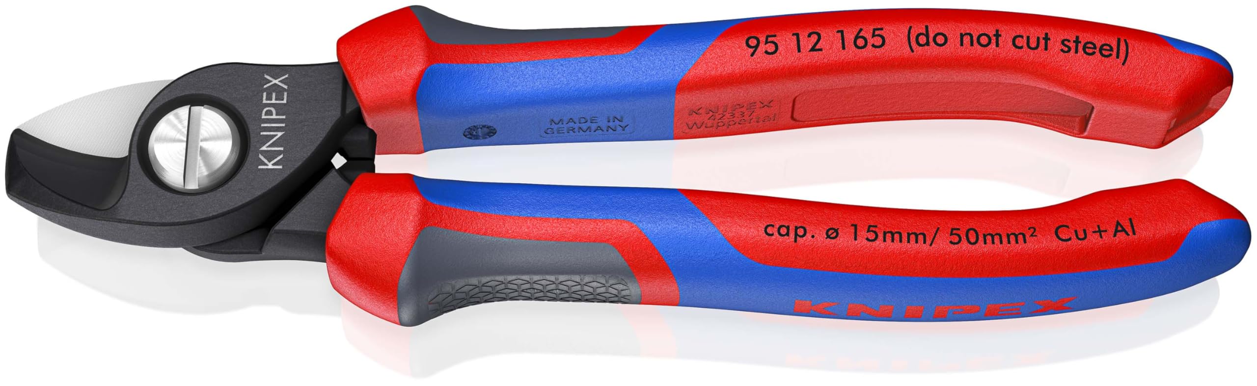 knipex-kabelschere-95-12-165-sb-br-niert-mit-comfort-griffen-165-mm image 1