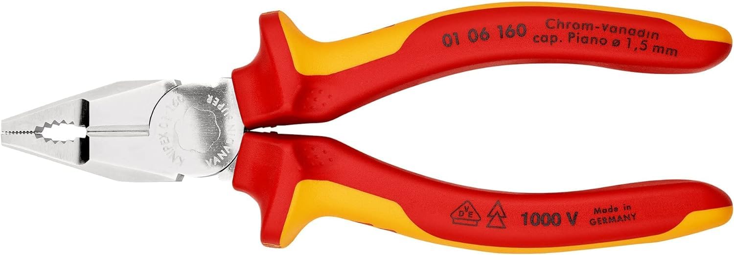 knipex-01-06-160-kombizange-verchromt-vde-isoliert-160-mm image 4