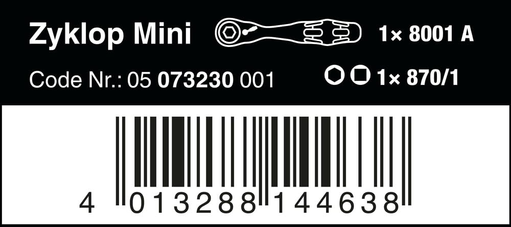 wera-8001-a-bit-ratsche-1-4-zoll-sb-05073230001 image 2