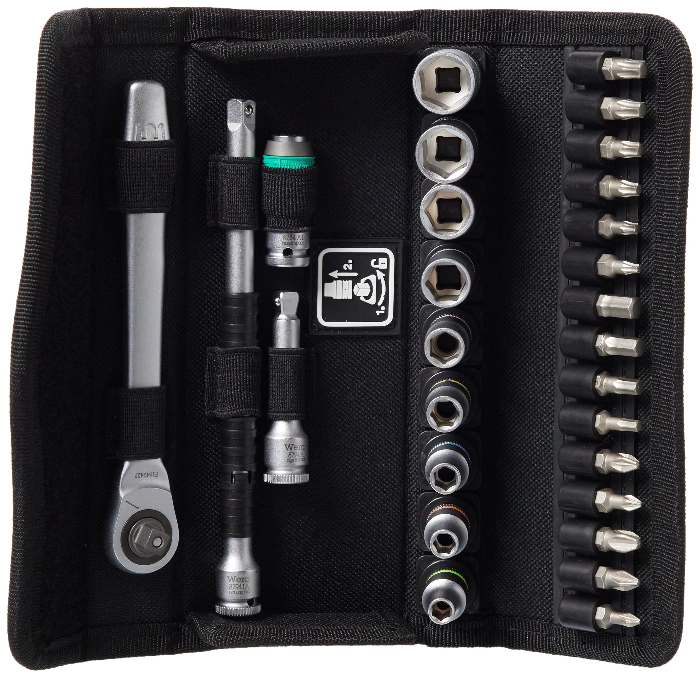 wera-8100-sa-8-zyklop-metal-knarrensatz-1-4-zoll-28-teilig-05004018001 image 1
