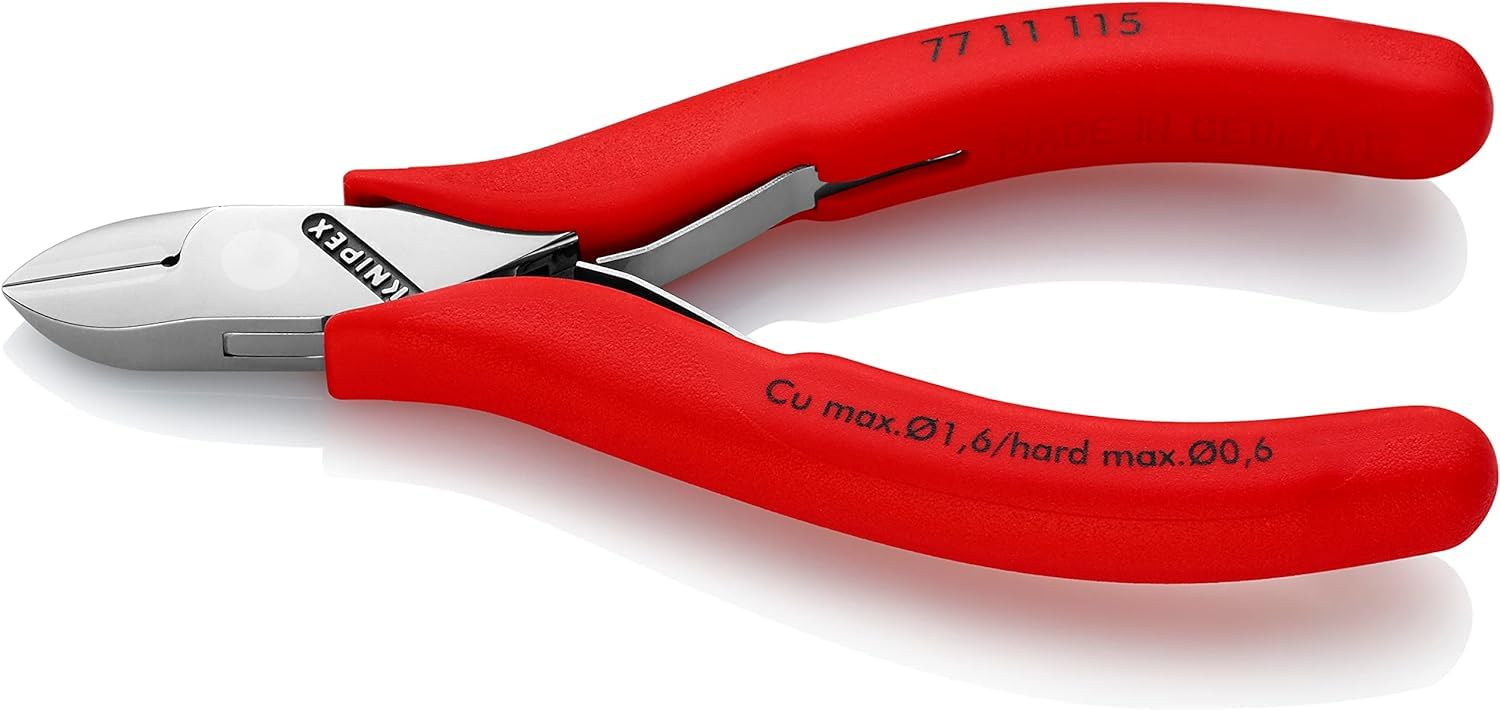 knipex-elektronik-seitenschneider-77-11-115-115-mm-mit-kunststoff-h-llen image 1