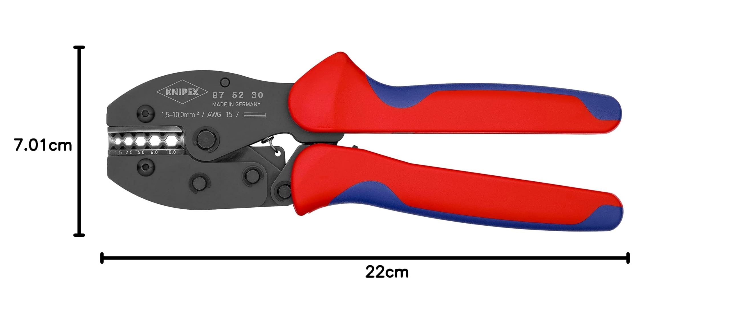 knipex-preciforce-crimpzange-220-mm-97-52-30-mit-mehrkomponenten-h-llen image 7