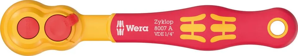 wera-8007-a-vde-zyklop-knarre-1-4-zoll-x-144-mm-isoliert-mit-umschalthebel image 1