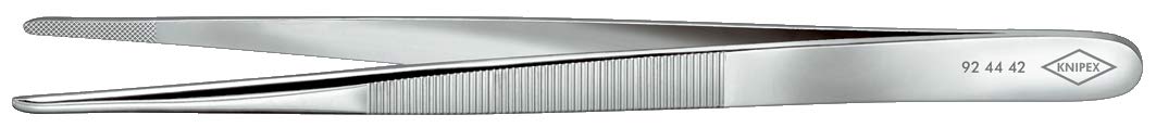 knipex-pr-zisions-pinzette-92-44-42-140-mm-stumpf-silber image 1