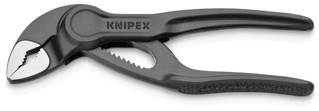 knipex-cobra-xs-87-00-100-bk-rohr-und-wasserpumpenzange-100-mm-sw-24-28-mm image 1