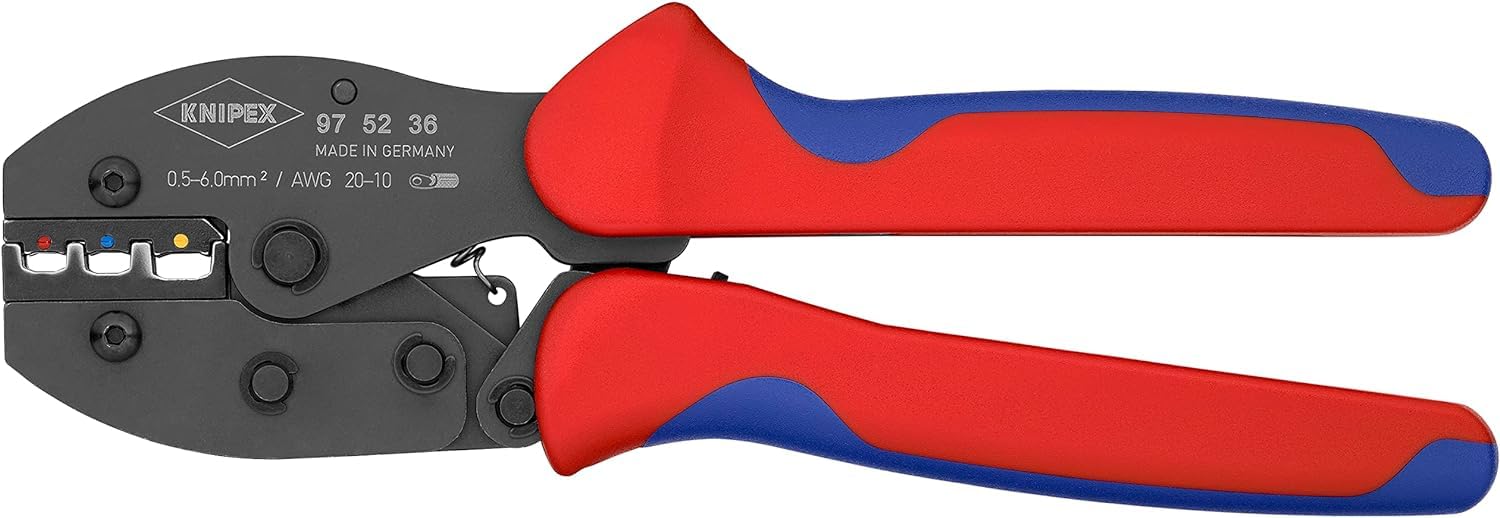 knipex-preciforce-crimpzange-97-52-36-f-r-isolierte-kabelschuhe-220-mm image 1