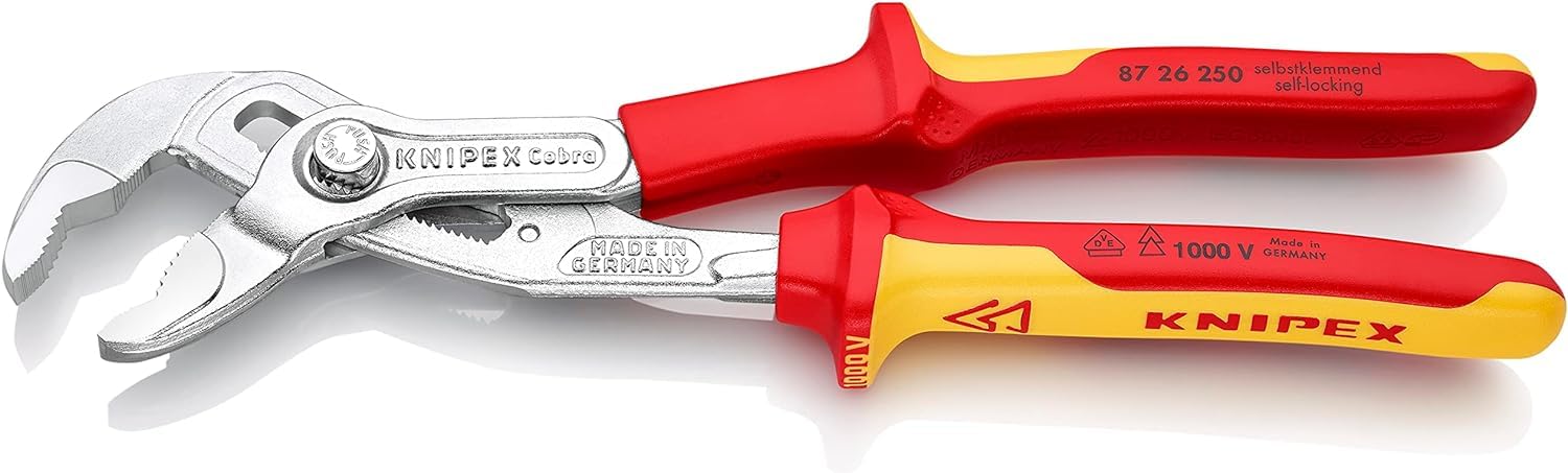 knipex-cobra-87-26-250-vde-250-mm-wasserpumpenzange-verchromt-muttern-bis-46-mm- image 2