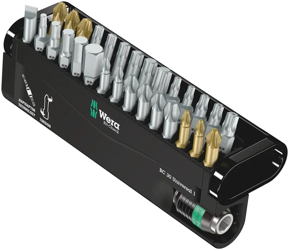 wera-bit-check-30-universal-1-bit-sortiment-30-teilig-mit-rapidaptor-05056440001 image 1