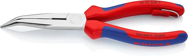 knipex-flachrundzange-mit-schneide-26-25-200-t-bk-verchromt-200-mm image 1
