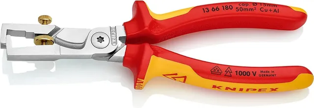 knipex-strix-13-66-180-abisolierzange-mit-kabelschere-180-mm-vde image 1