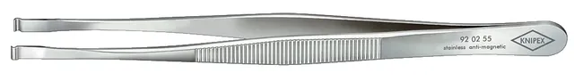 knipex-pr-zisions-pinzette-92-02-55-115-mm-silber-glatt-rostfrei-antimagnetisch image 1