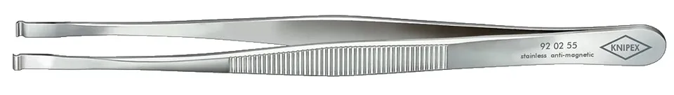 knipex-pr-zisions-pinzette-92-02-55-115-mm-silber-glatt-rostfrei-antimagnetisch image 1