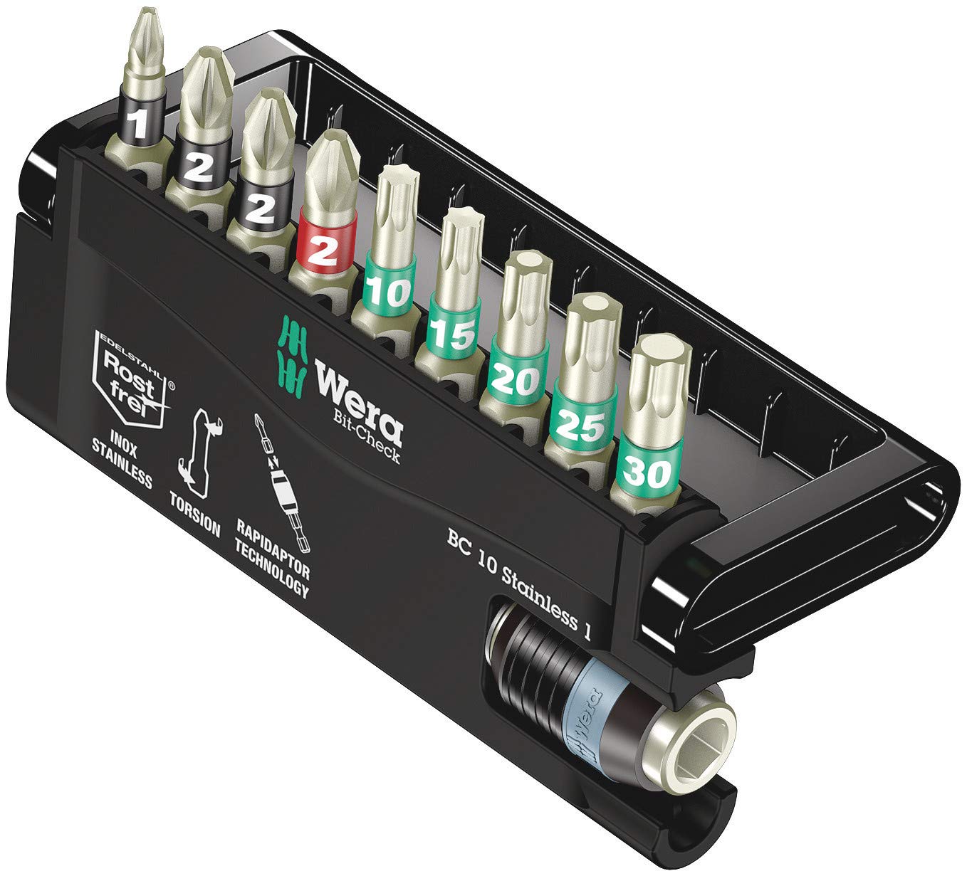 wera-bit-check-10-stainless-1-5071110001-bit-sortiment-10-teilig-edelstahl image 1