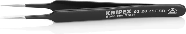 knipex-universalpinzette-esd-92-28-71-esd-110-mm-mattiert-glatt image 1