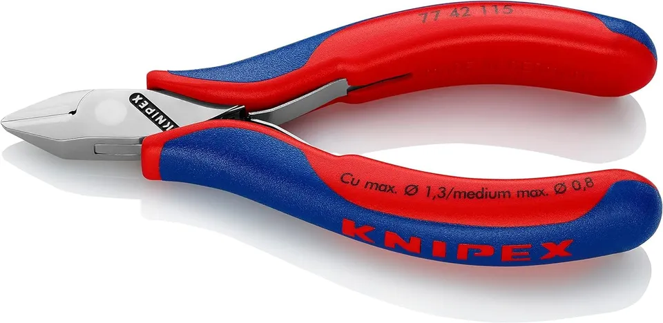 knipex-elektronik-seitenschneider-77-42-115-mehrkomponenten-h-llen-115-mm image 1