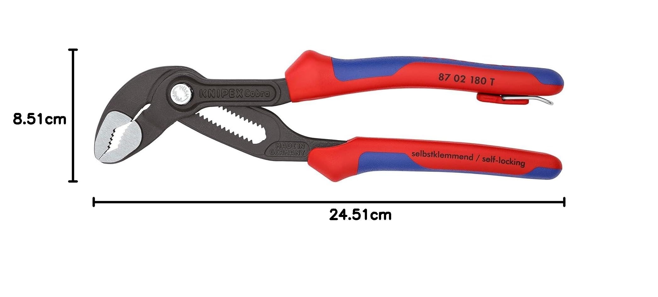 knipex-cobra-hightech-wasserpumpenzange-87-02-180-t-bk-180-mm-mit-absturzsicheru image 4