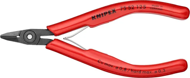 knipex-elektronik-seitenschneider-75-52-125-mit-kunststoff-h-llen-125-mm image 1