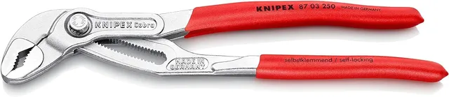 knipex-cobra-87-03-250-hightech-wasserpumpenzange-verchromt-250-mm image 1
