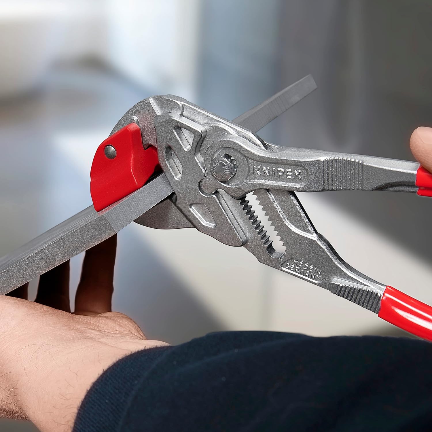 knipex-fliesenbrechzange-91-13-250-verchromt-250-mm-f-r-fliesen-und-feinsteinzeu image 3