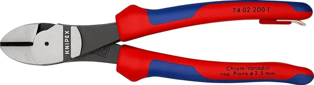 knipex-kraft-seitenschneider-74-02-200-t-bk-200-mm-schwarz-atramentiert-mit-abst image 1