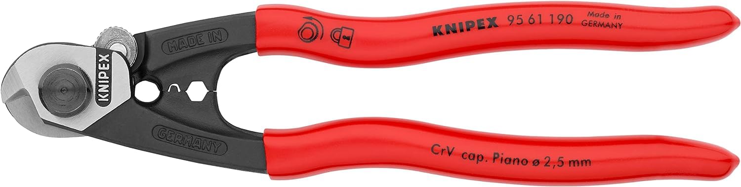 knipex-drahtseilschere-95-61-190-sb-190-mm-geschmiedet image 1