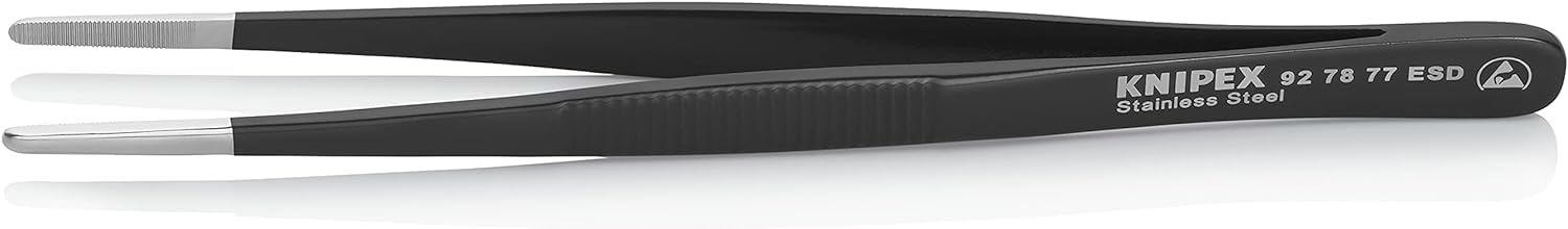 knipex-universalpinzette-esd-92-78-77-esd-145-mm-mattiert-geriffelt image 1