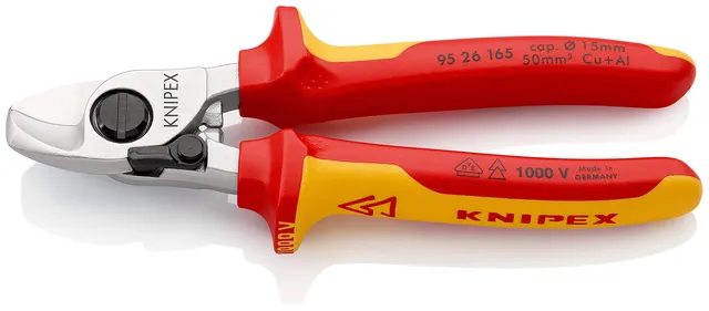 knipex-95-26-165-sb-kabelschere-vde-gepr-ft-165-mm-verchromt image 1