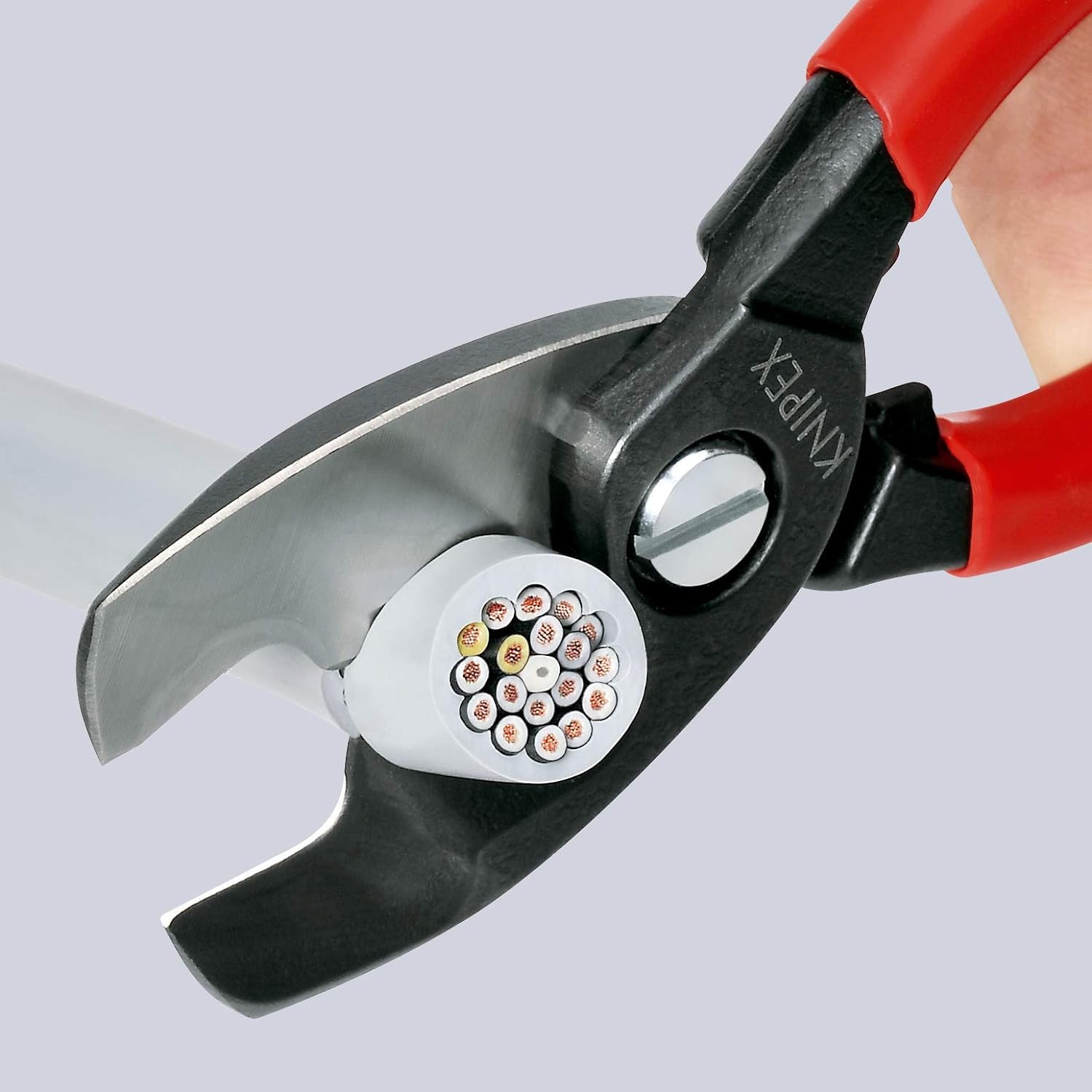 knipex-kabelschere-95-11-200-sb-200-mm-mit-doppelschneide-f-r-cu-al-bis-70-mm image 5