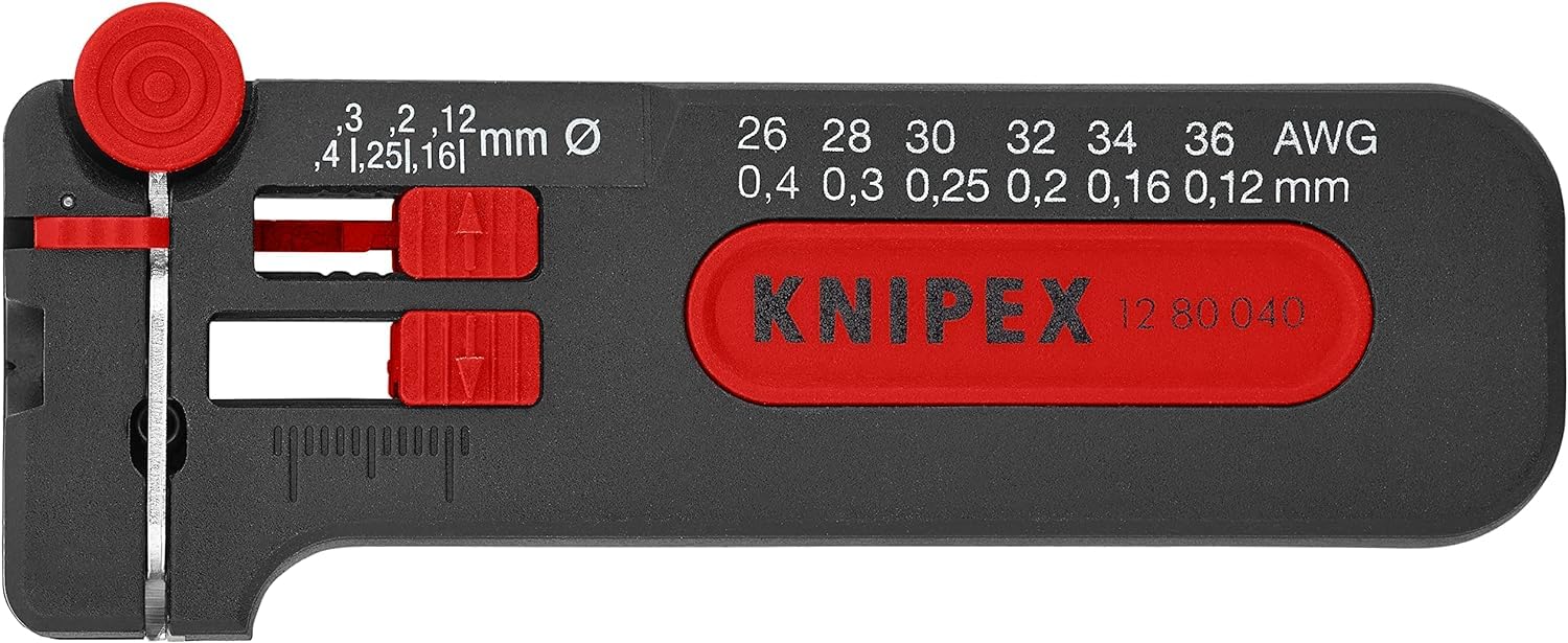 knipex-mini-abisolierwerkzeug-12-80-040-sb-100-mm-mit-drahtschneider image 2