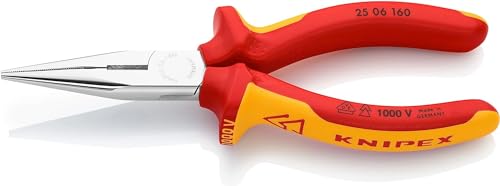 knipex-flachrundzange-vde-25-06-160-radiozange-160-mm-verchromt-mit-schneide image 6