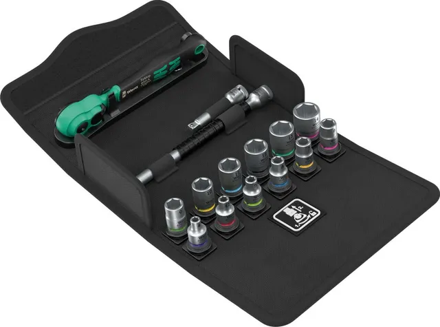 wera-8100-sa-13-zyklop-comfort-knarrensatz-1-4-zoll-metrisch-15-teilig-mit-umsch image 1