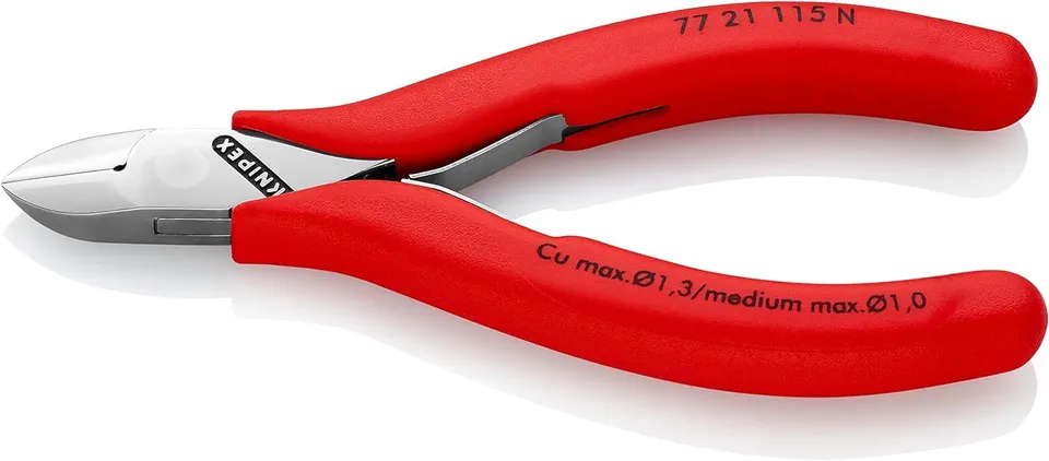 knipex-elektronik-seitenschneider-77-21-115-115-mm-mit-durchgestecktem-gelenk image 1
