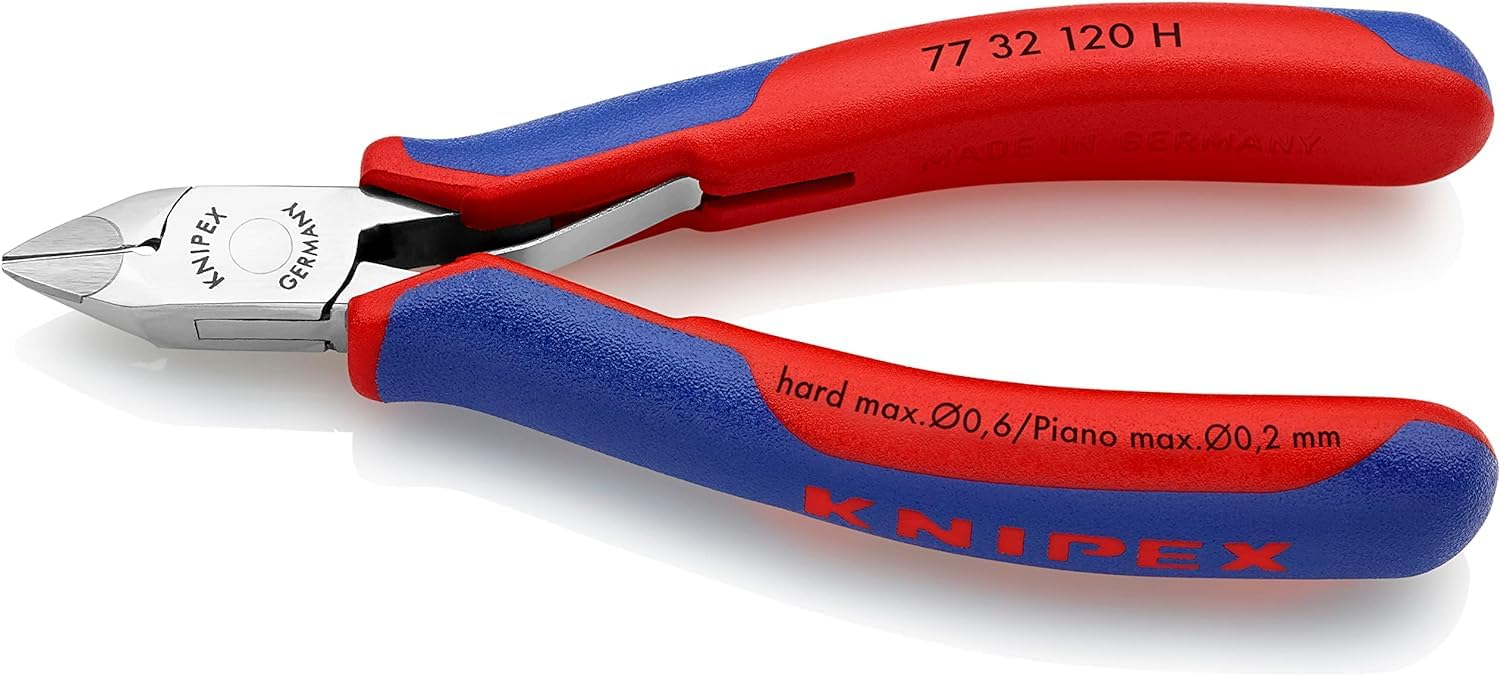 knipex-elektronik-seitenschneider-77-32-120-h-120-mm-mit-hartmetallschneide image 1