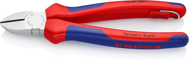 knipex-70-05-180-t-seitenschneider-180-mm-verchromt-mit-absturzsicherung image 1